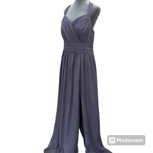 AZAZIE Chiffon Blue/Purple Halter Dress! SZ A14